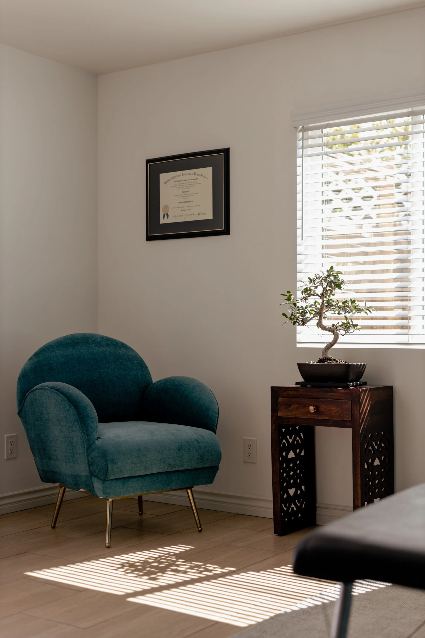 A calm private space for chiropractic care