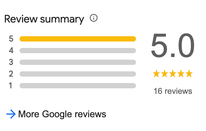 Google 5-Star Reviews