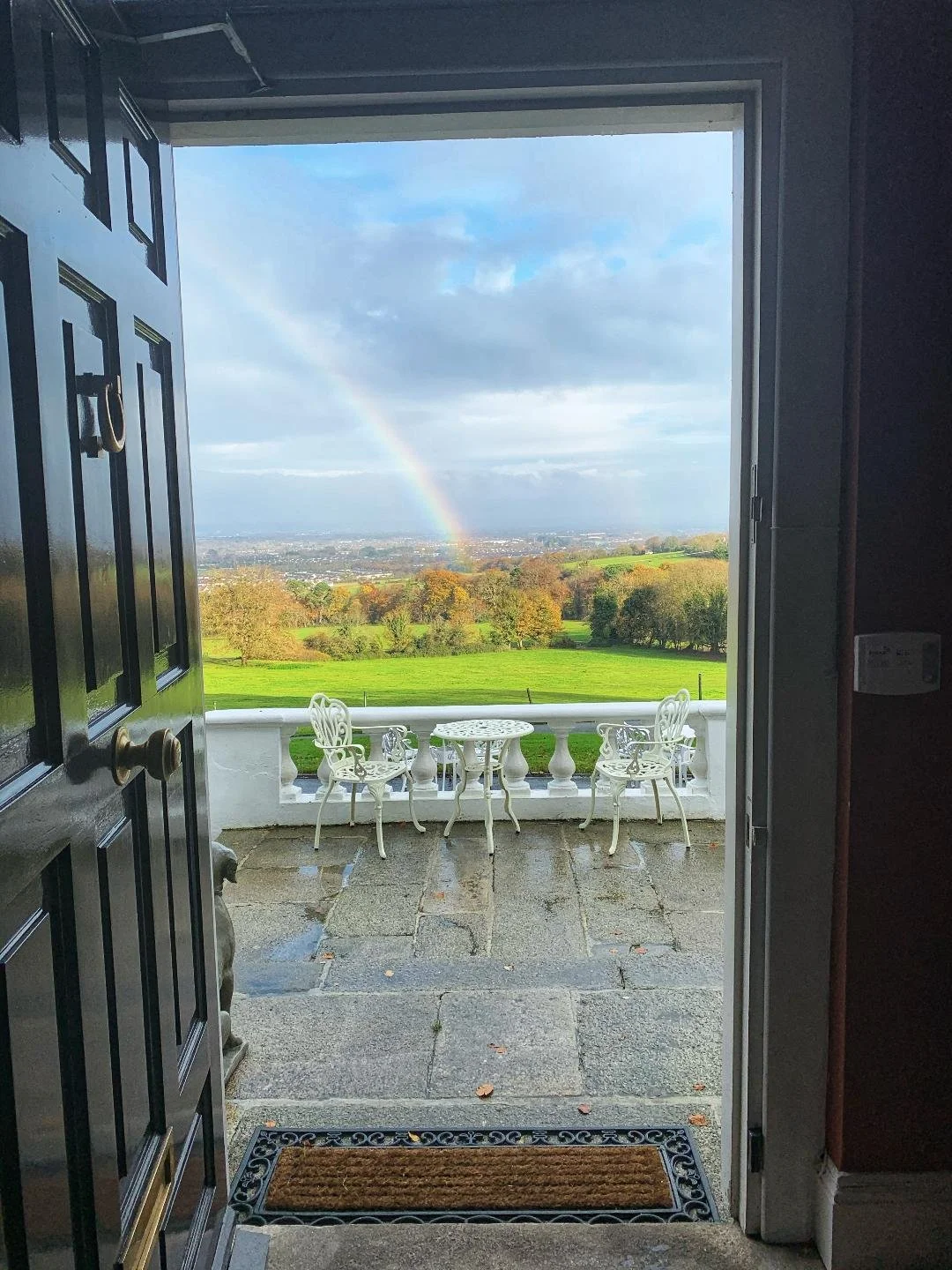 The view across the grounds