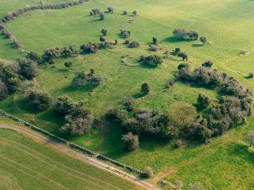 The green landscape of the Hill of Uisneach