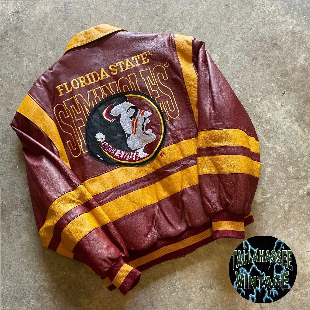 Vintage FSU Seminoles leather jacket