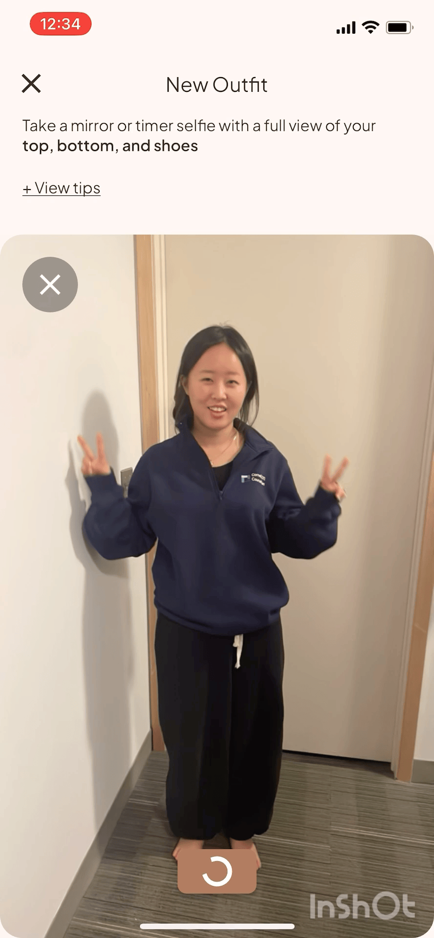 Outfit upload flow