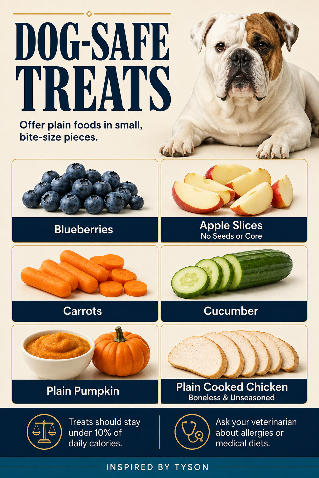 Foods dogs cannot safely eat arranged for a food-safety guide