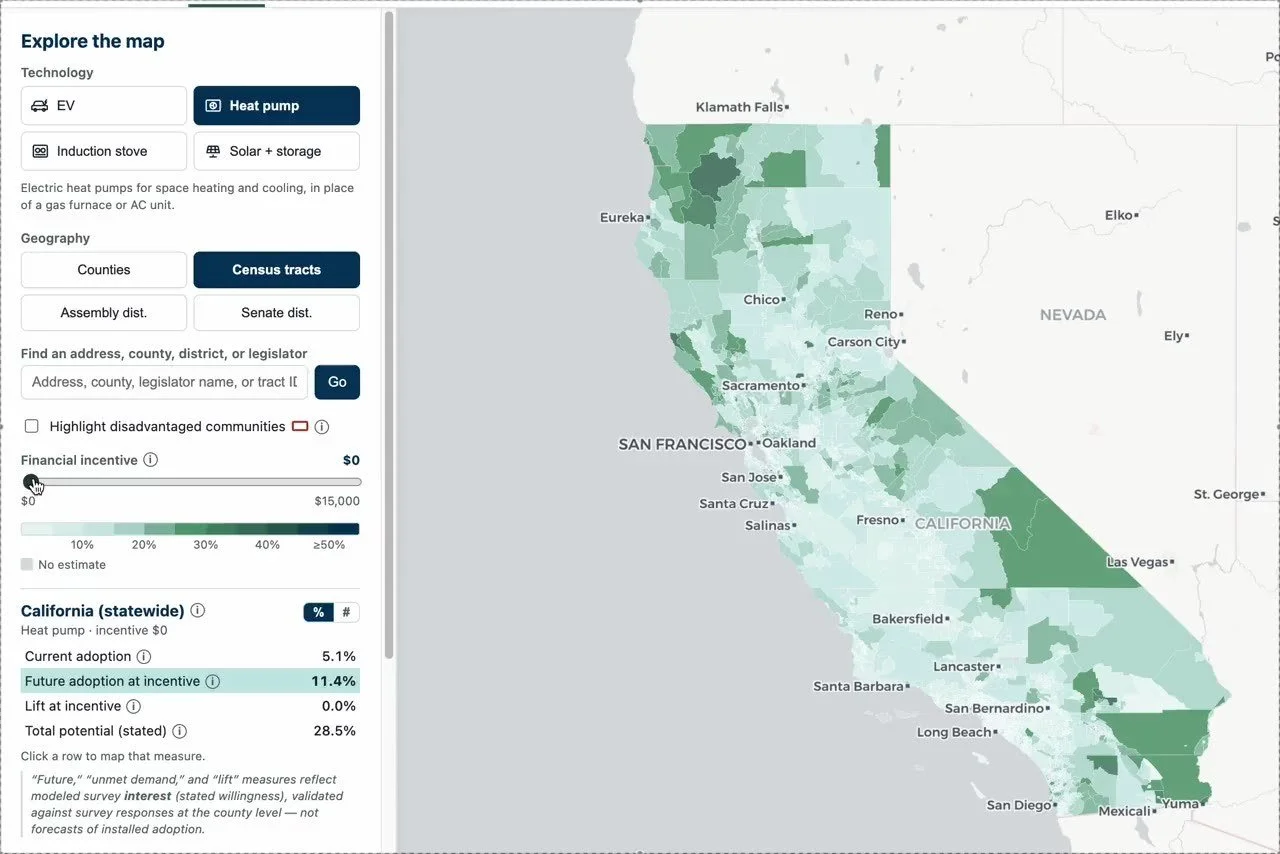 Preview of the forthcoming California Electrification Explorer