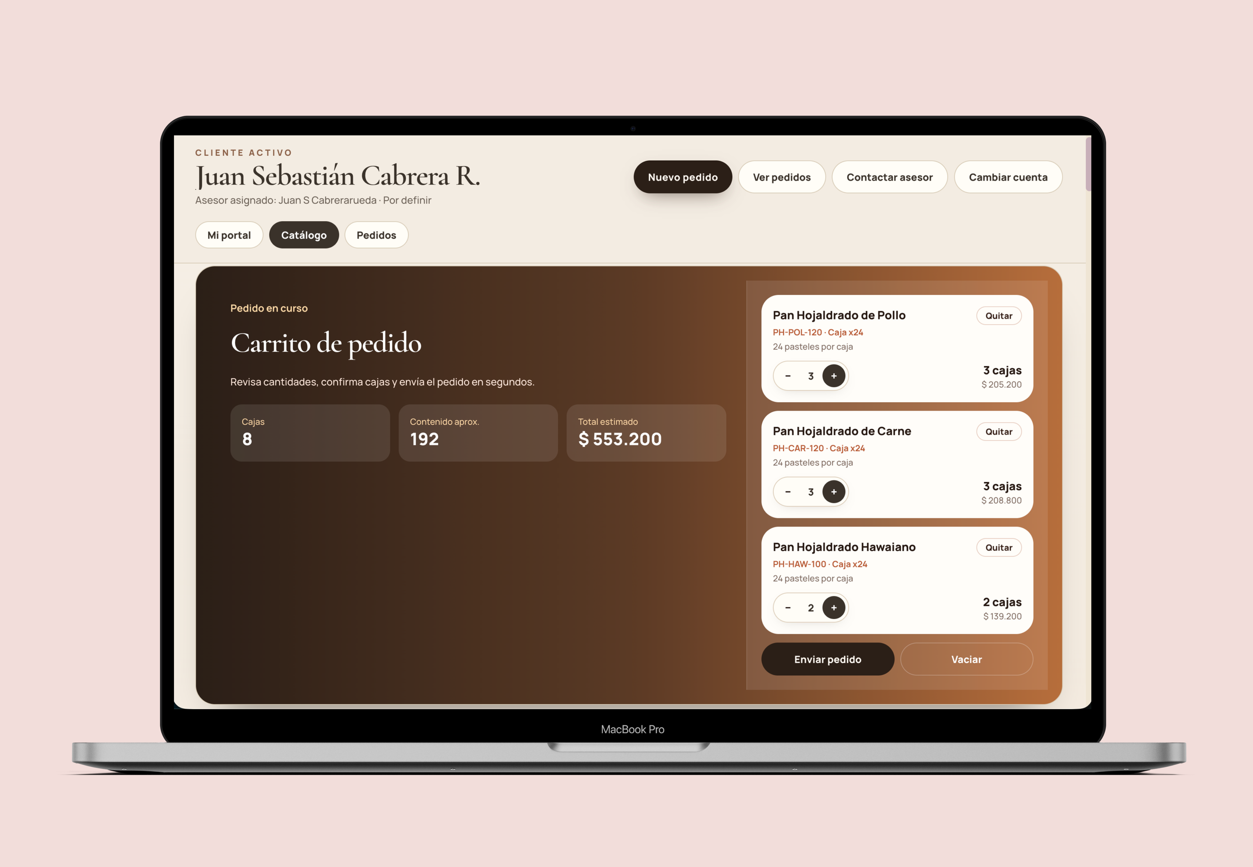 El Hojaldre Operations Platform interface preview 5