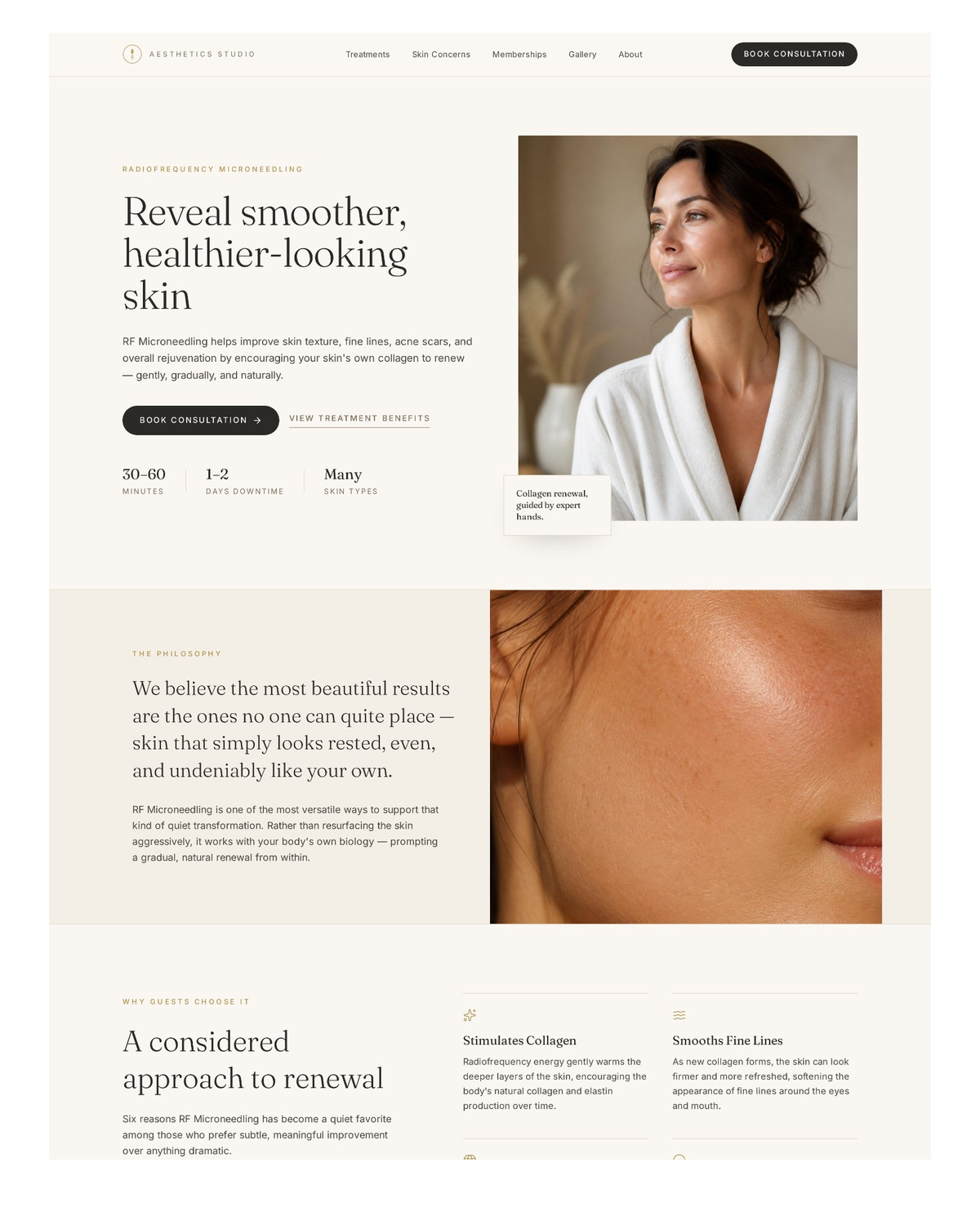 RF Microneedling Landing Page