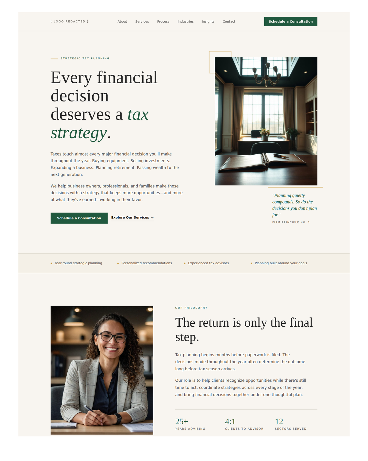Tax Planning Services Homepage