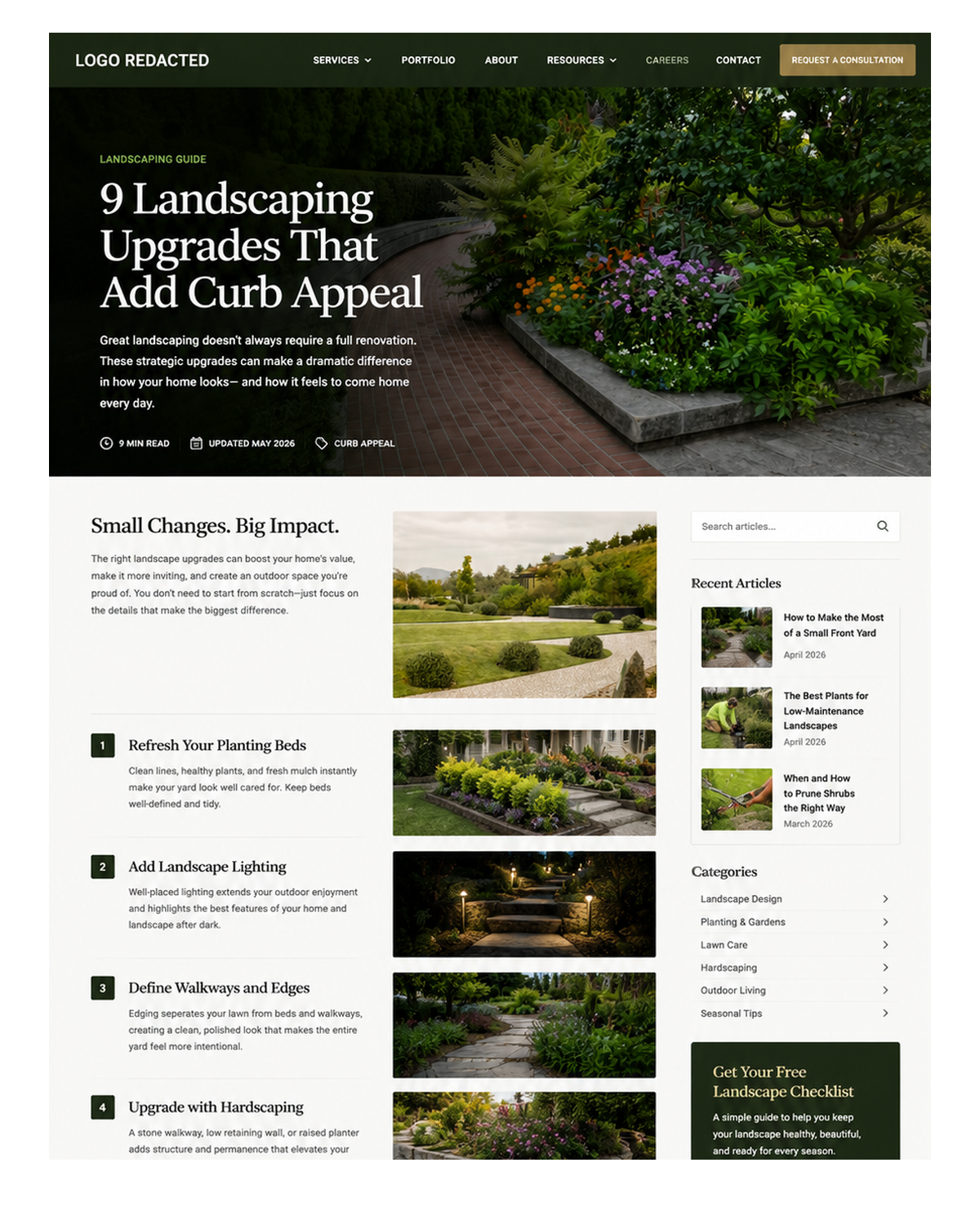 Landscaping Website Refresh
