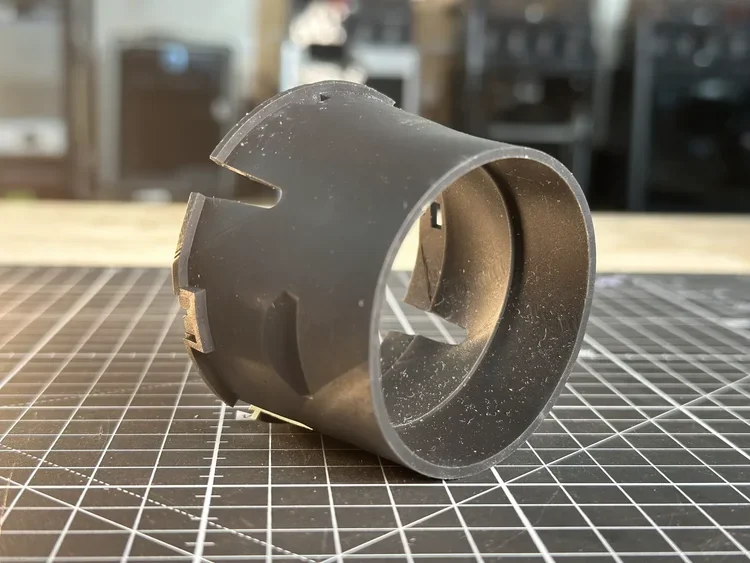 Pièce mécanique cylindrique imprimée en résine