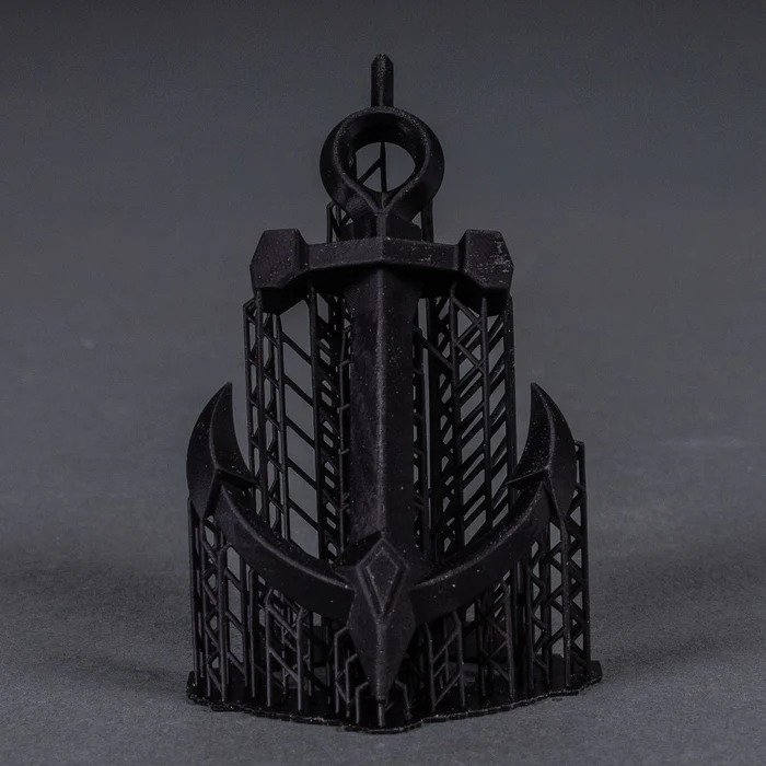 Objet décoratif imprimé en 3D noir