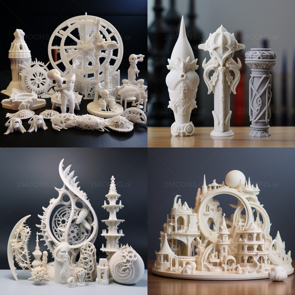 Collection d'objets imprimés en 3D FDM