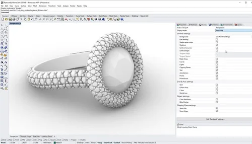 Interface du logiciel Rhino 3D