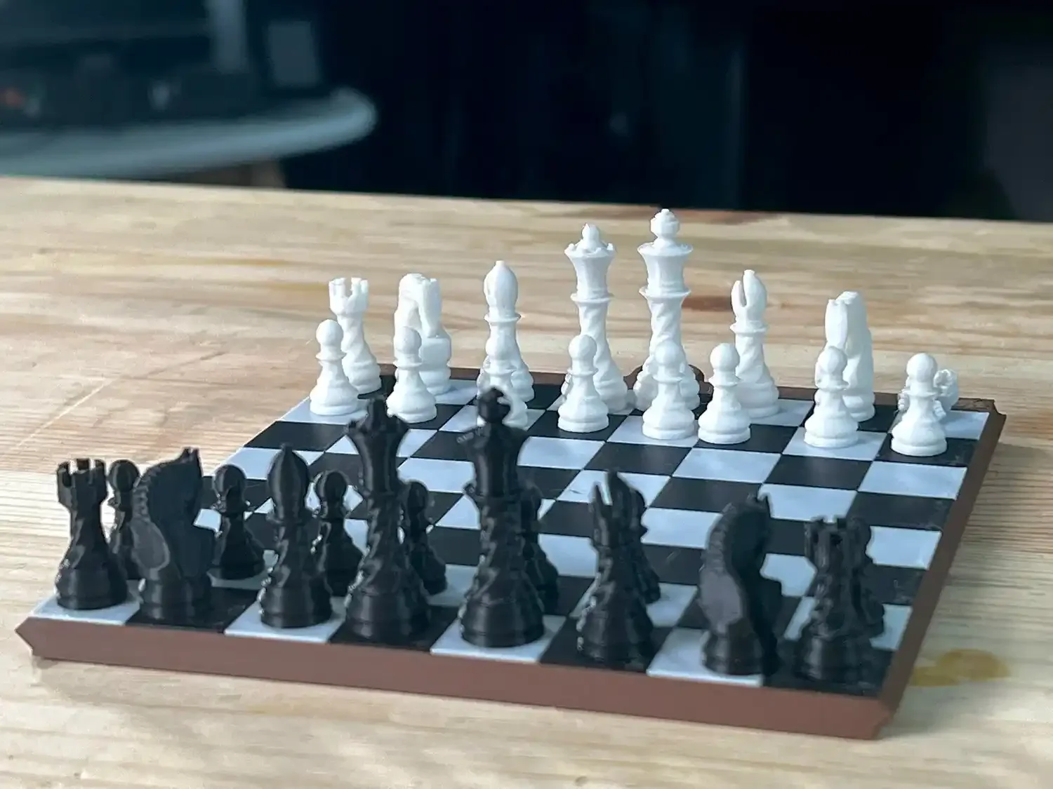 Jeu d'échecs imprimé en résine