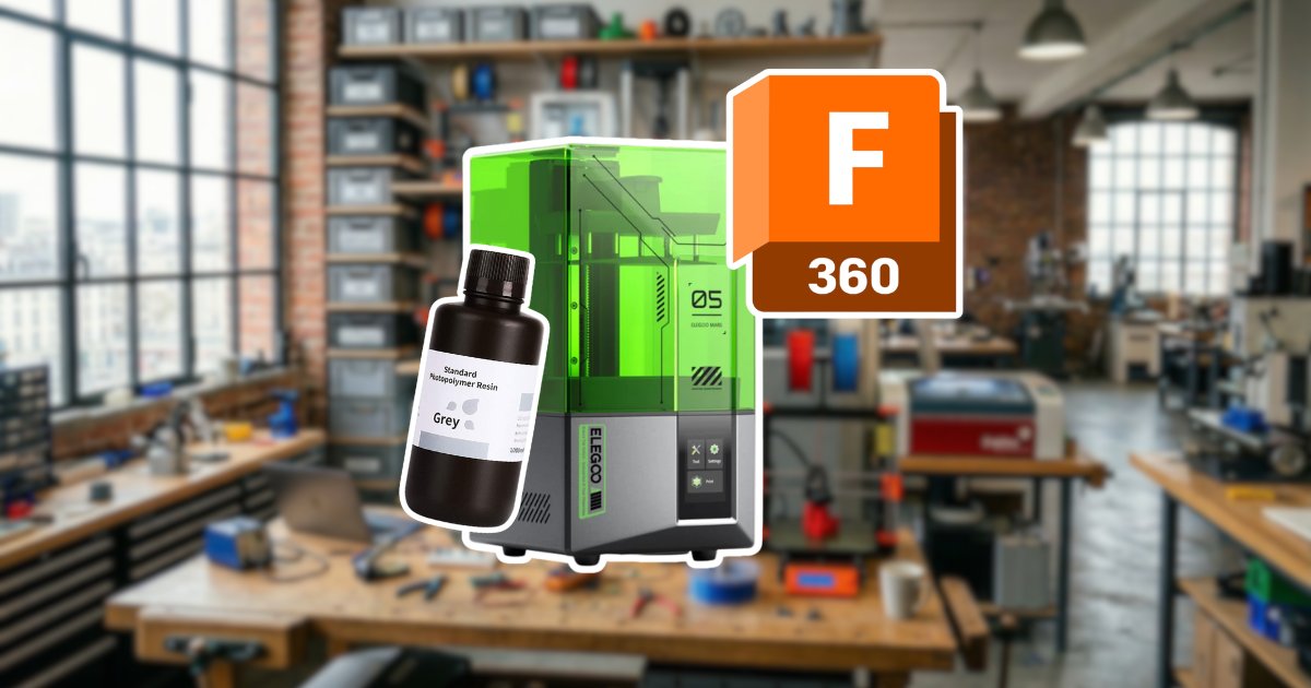 Conception sur Fusion 360 et impression 3D résine en atelier