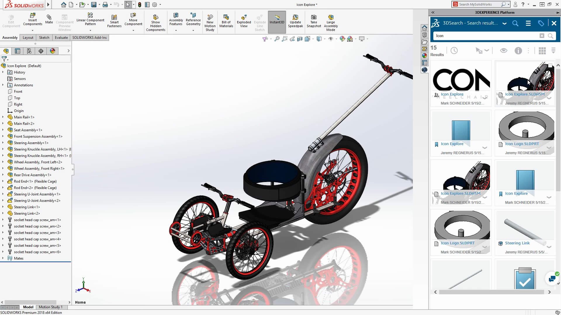 Conception de composants automobiles sur SolidWorks (3DEXPERIENCE)