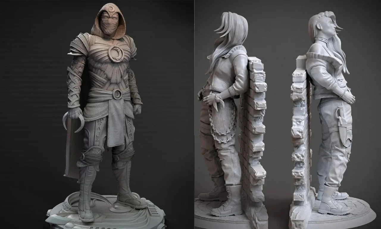 Statut modélisé sur Blender et imprimée en 3D FDM