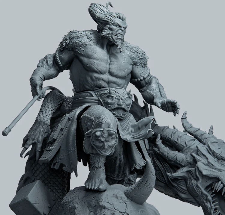 Figurine très détaillée imprimée en résine