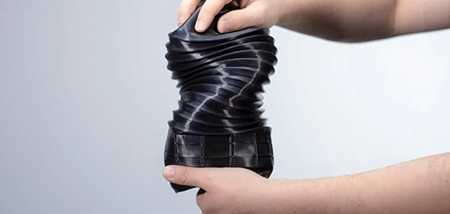 Pièce souple imprimée en résine flexible