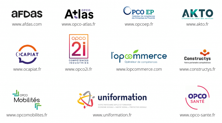 Les opérateurs de compétences (OPCO) finançant la formation professionnelle