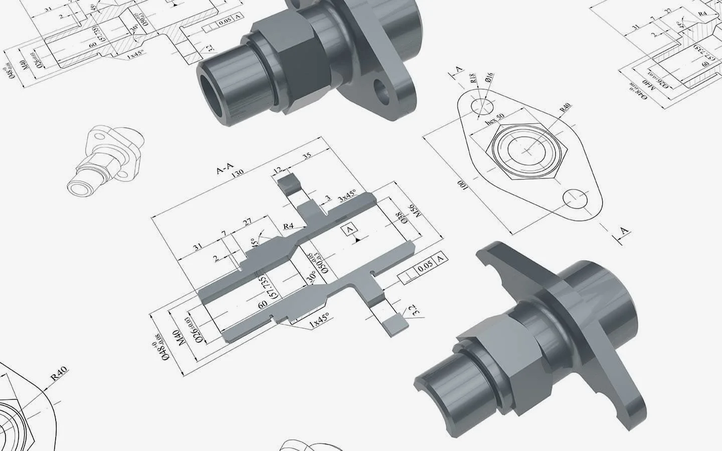 Plans techniques de structures aéronautiques sur SolidWorks