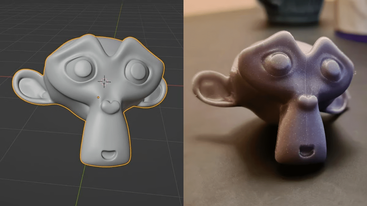 Figurine créée avec Blender pour l’impression 3D