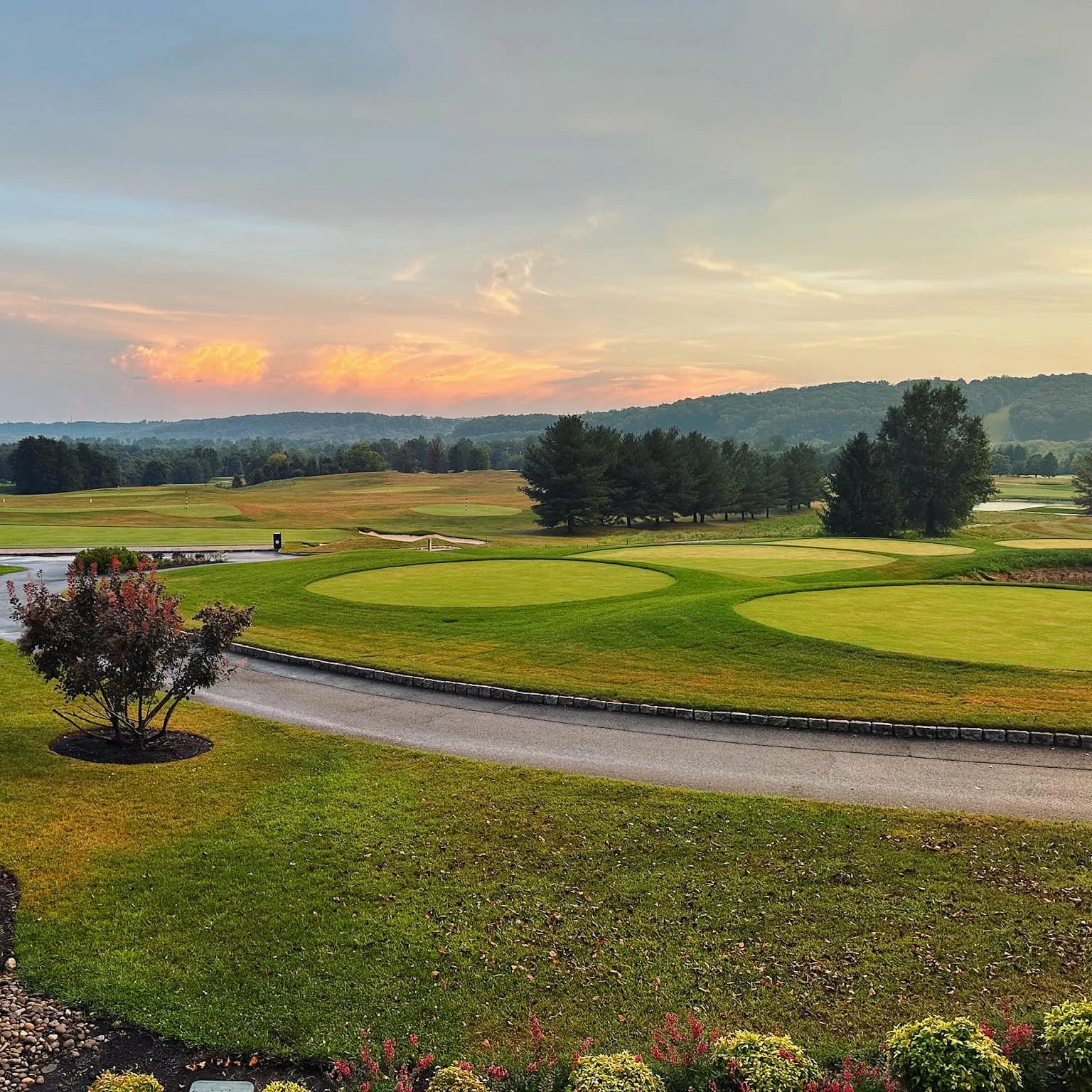 Hayfields Country Club at sunset