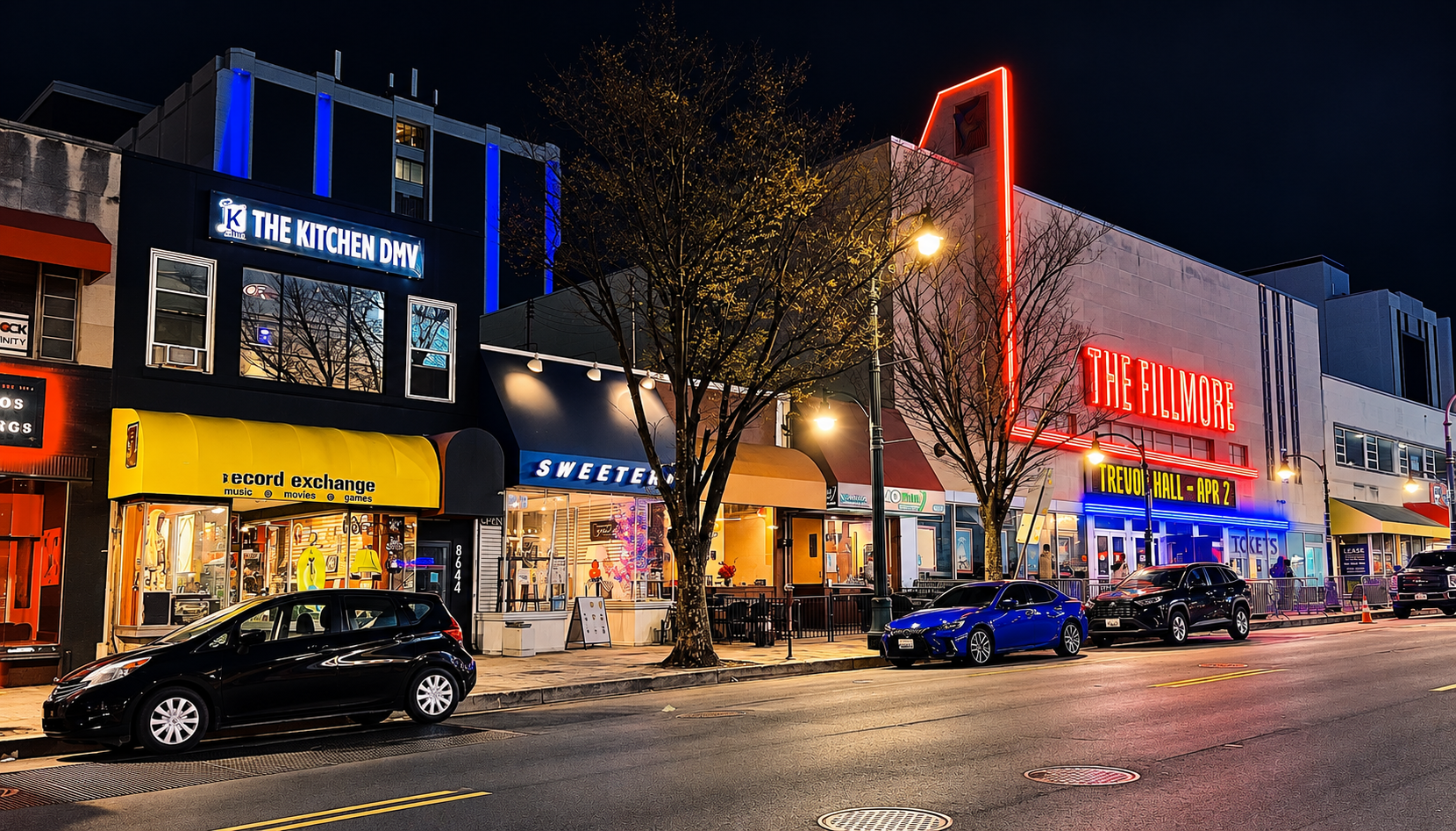 The Kitchen DMV storefront beside The Fillmore in Downtown Silver Spring