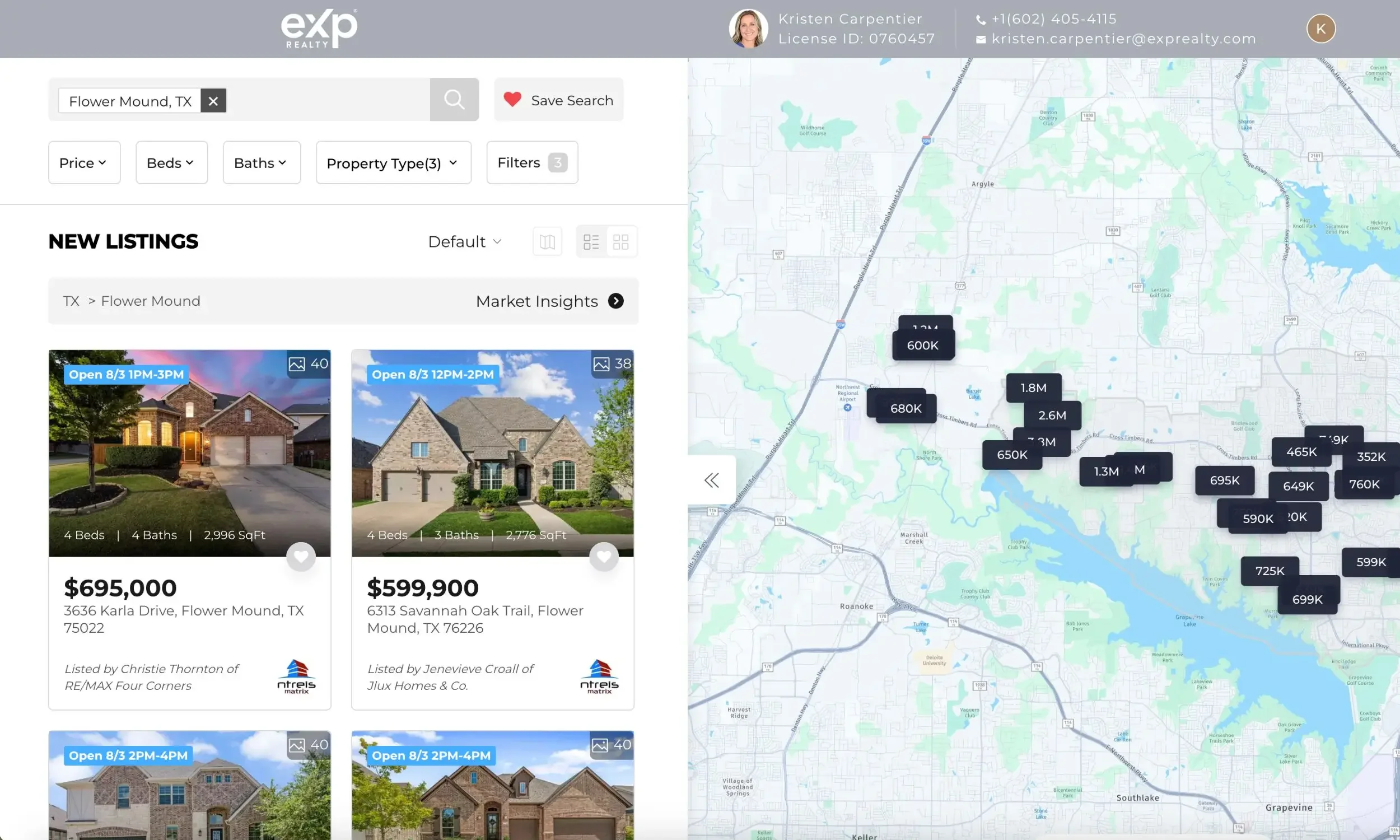 Flower Mound TX homes for sale MLS listings preview