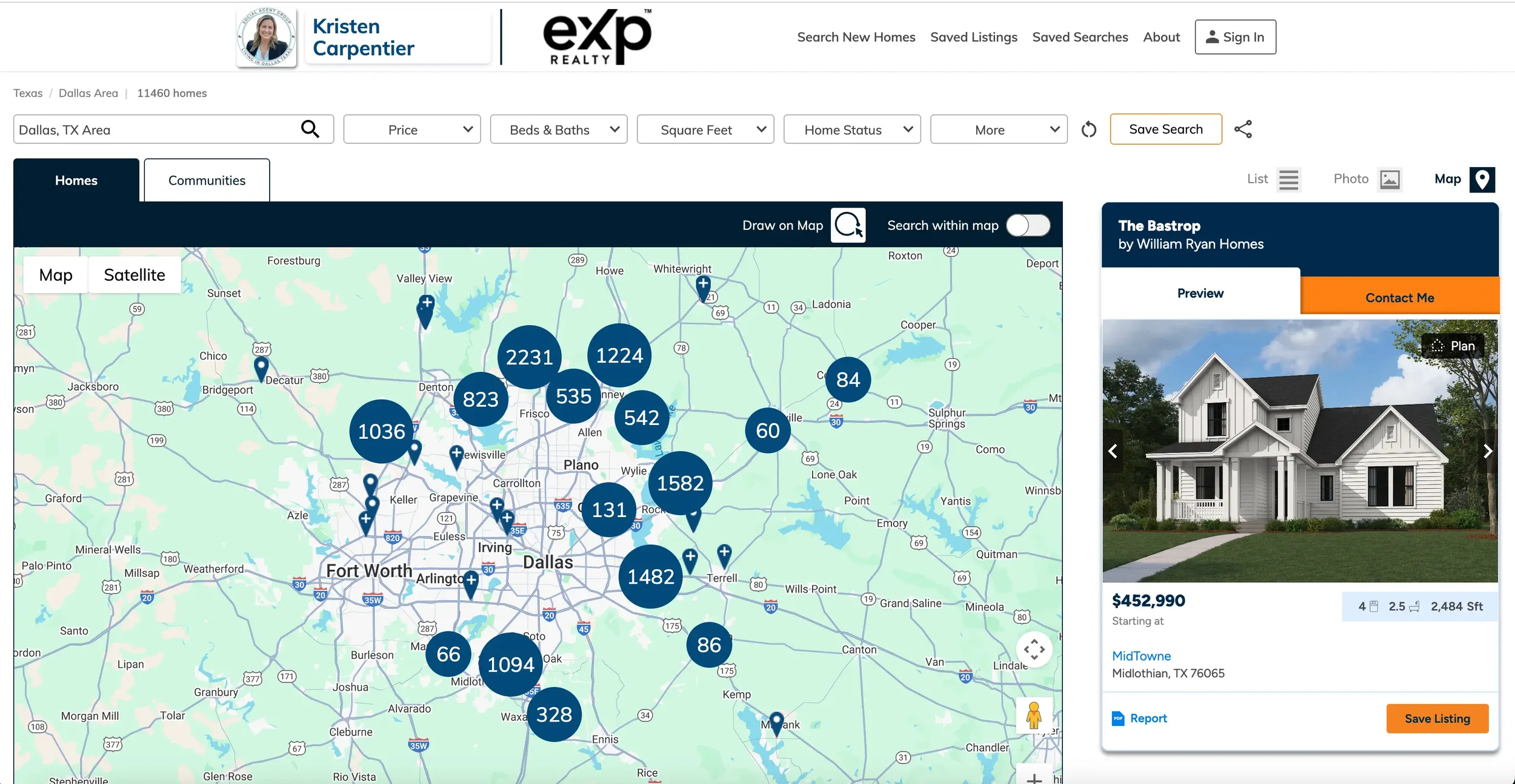 Dallas Fort Worth New Construction Home Search