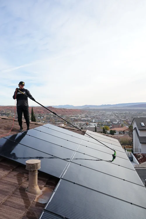 Solar Panel Cleaning by 3SIXTY Window Washing in St. George, Utah