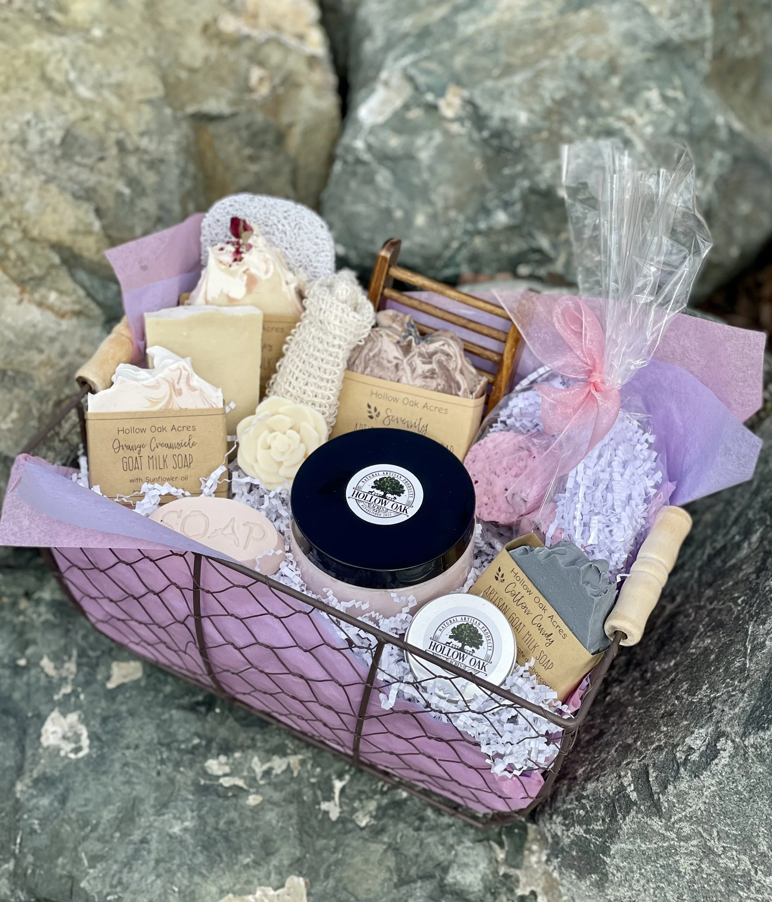 Because You're Special goat milk skincare gift basket by Hollow Oak Acres