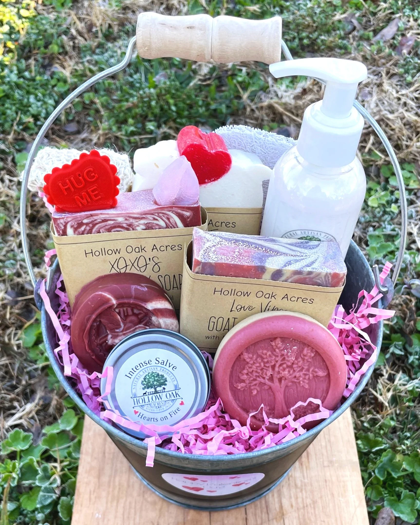 Goat milk skincare gift baskets by Hollow Oak Acres
