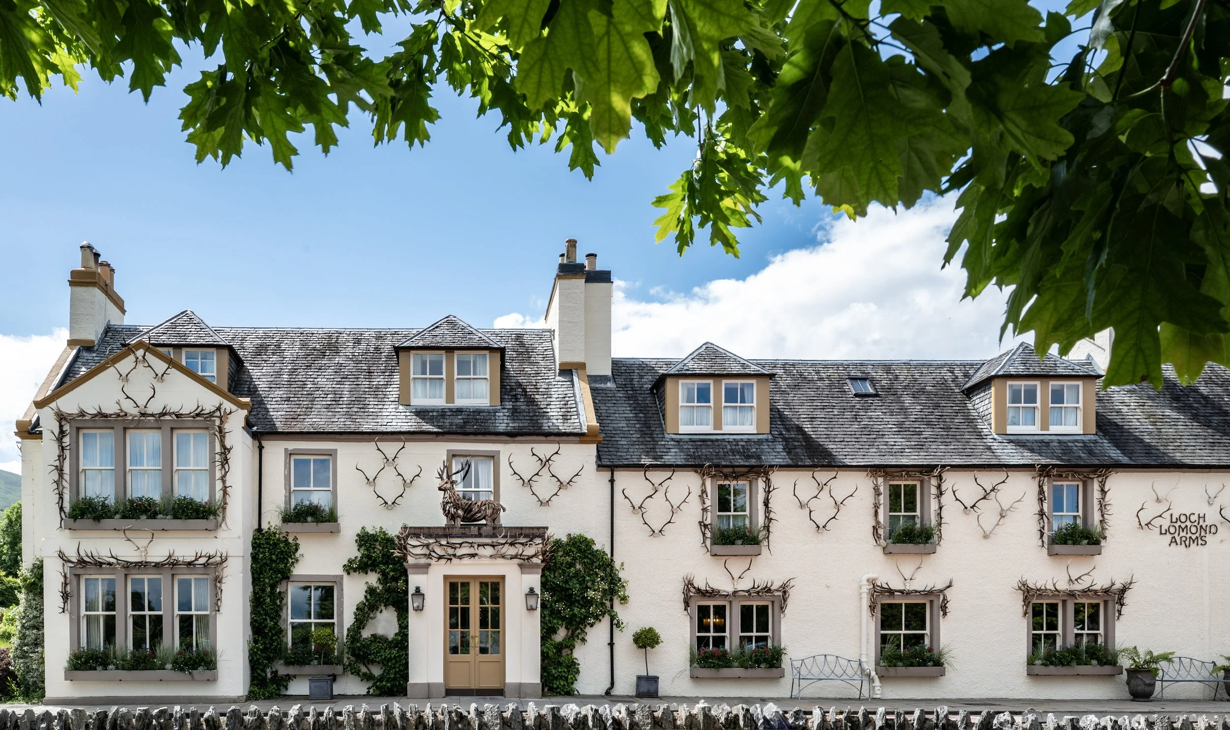 The Loch Lomond Arms, a coaching inn in the village of Luss on the west shore of Loch Lomond