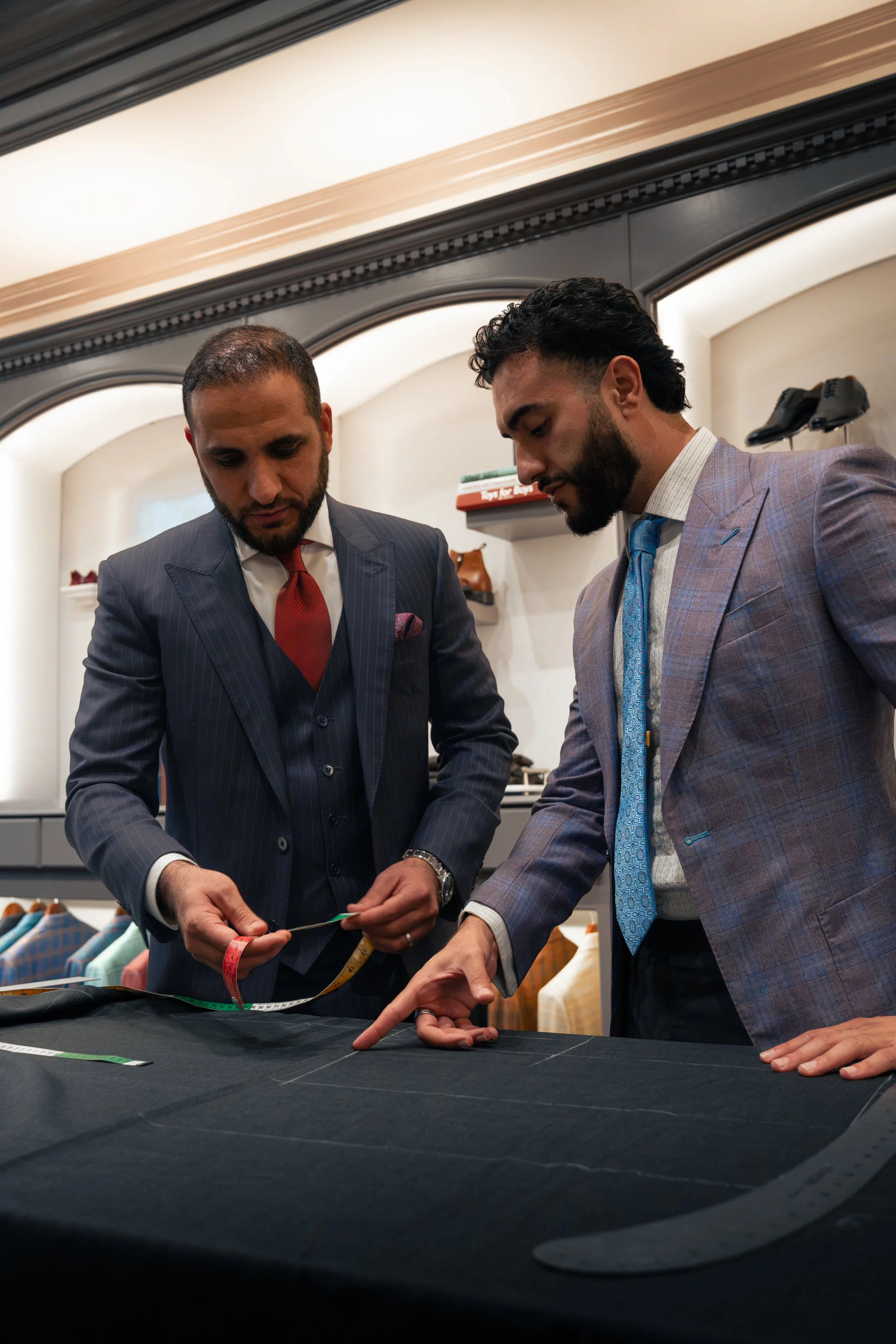 Franco Uomo private client fitting in Palo Alto