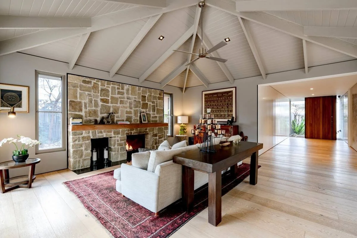 Bluff House · coastal family home with sunlit deck