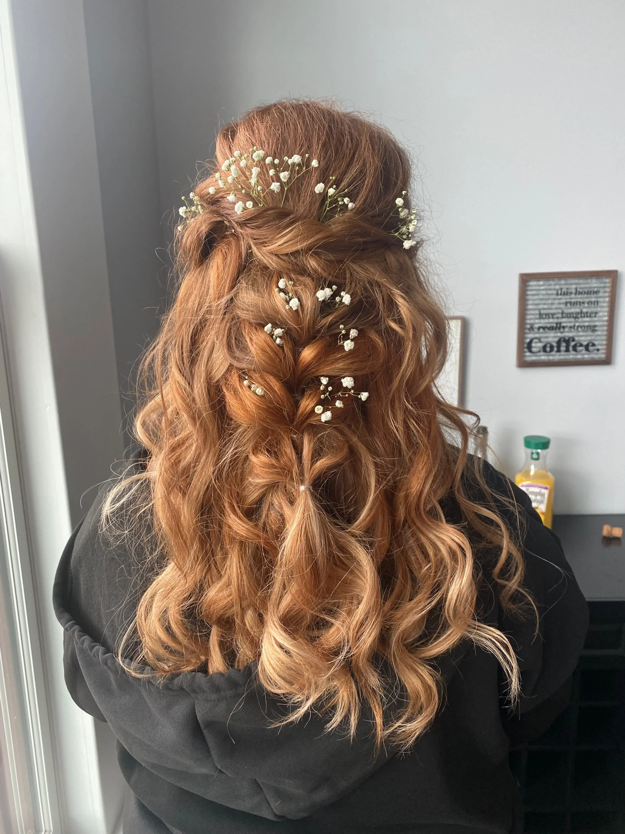 In studio hair styling