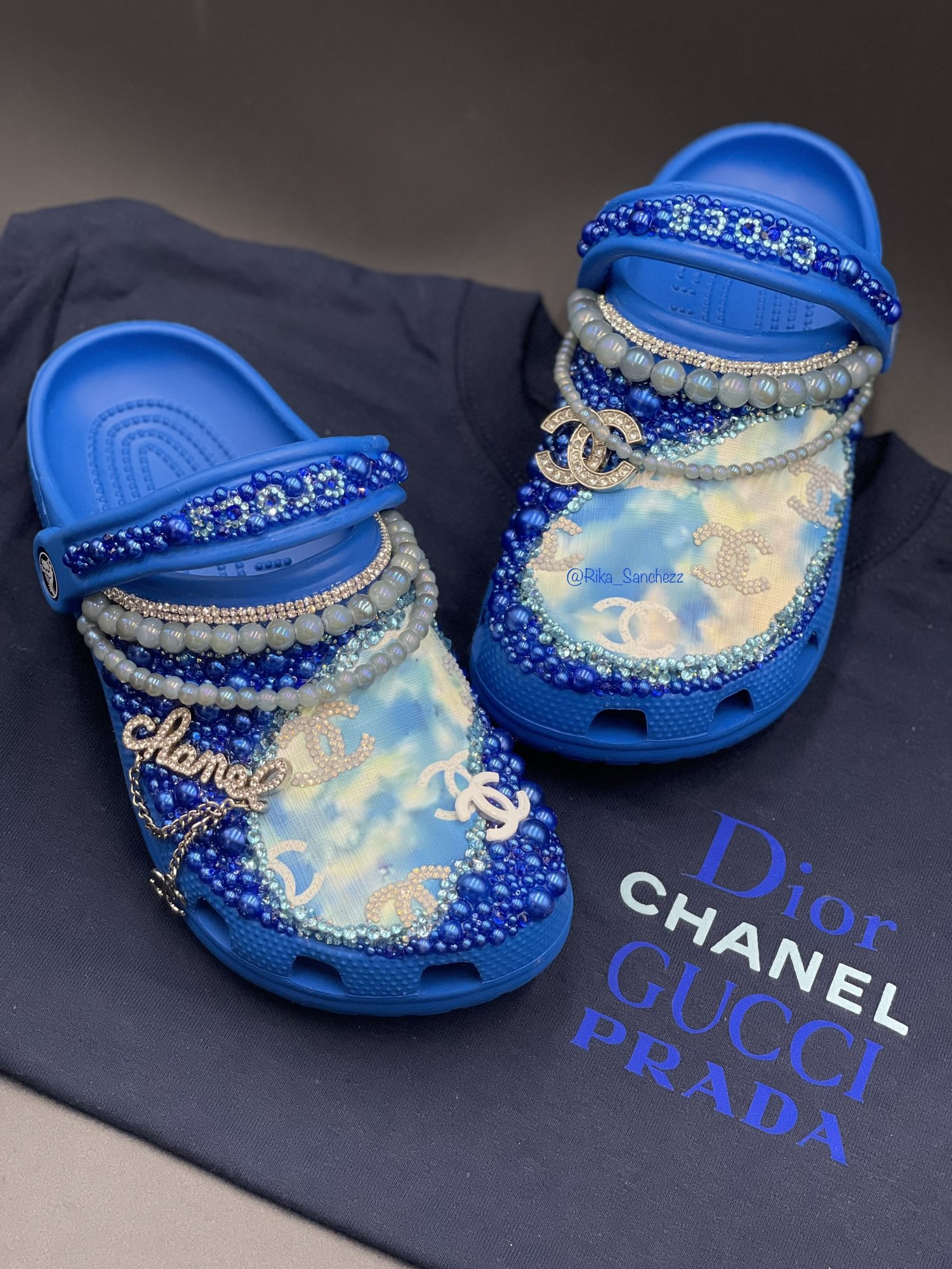 CC Custom Crocs (blue) — Rika Sanchezz Customs