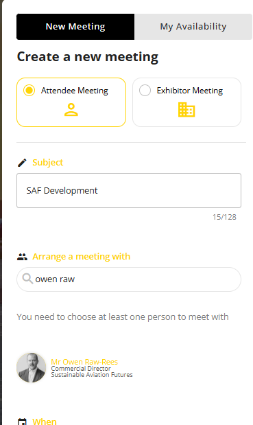 My Connections showing business cards