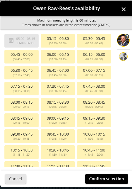 Create new meeting form
