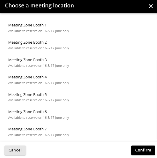 Time slot selection