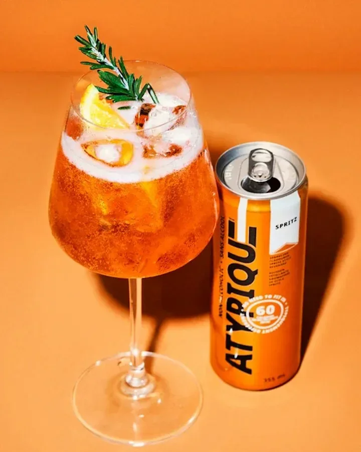 Atypique mocktails campaign - colorful mixed media flavor visuals