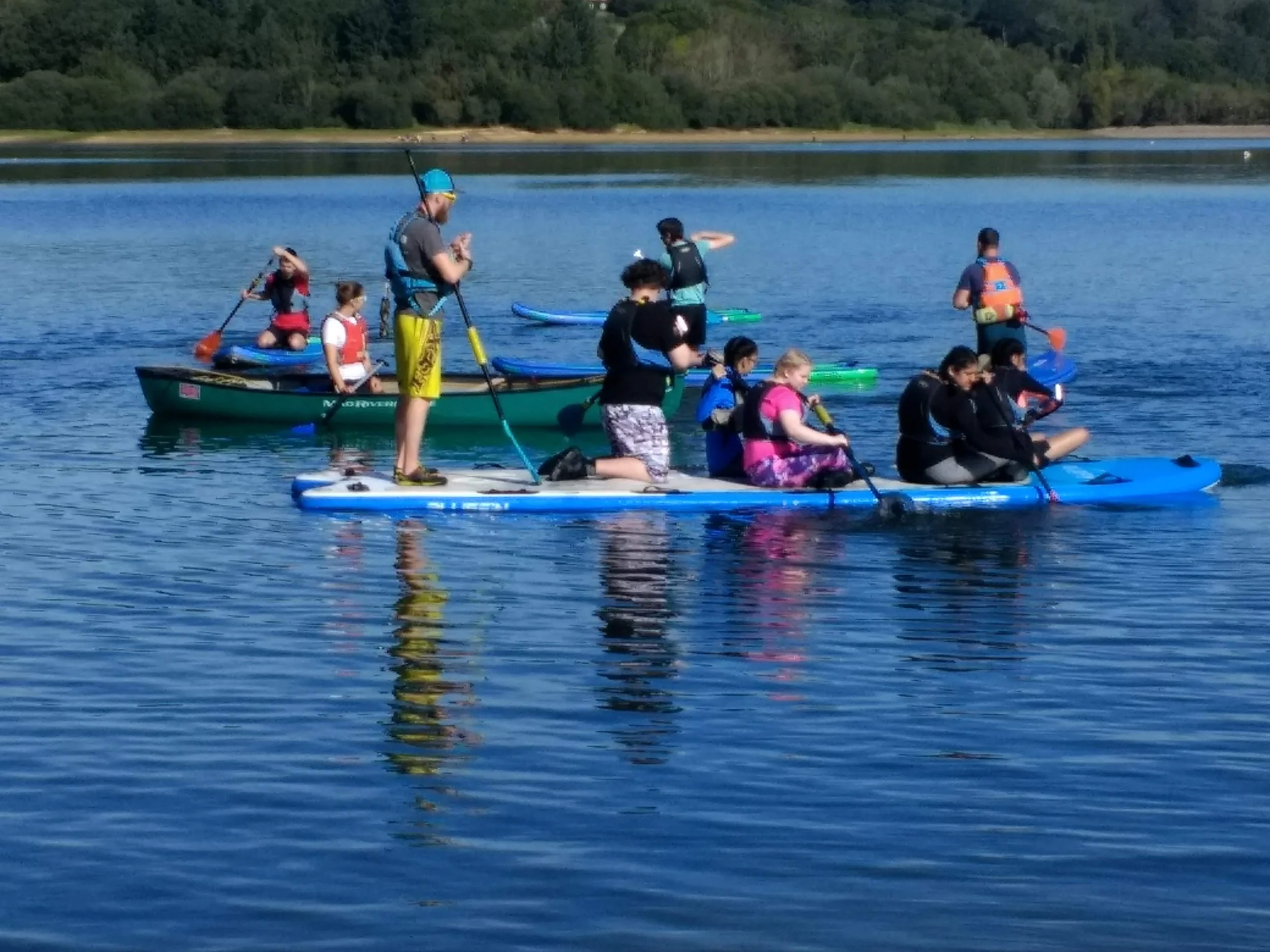 Diverse group of young people at a community social