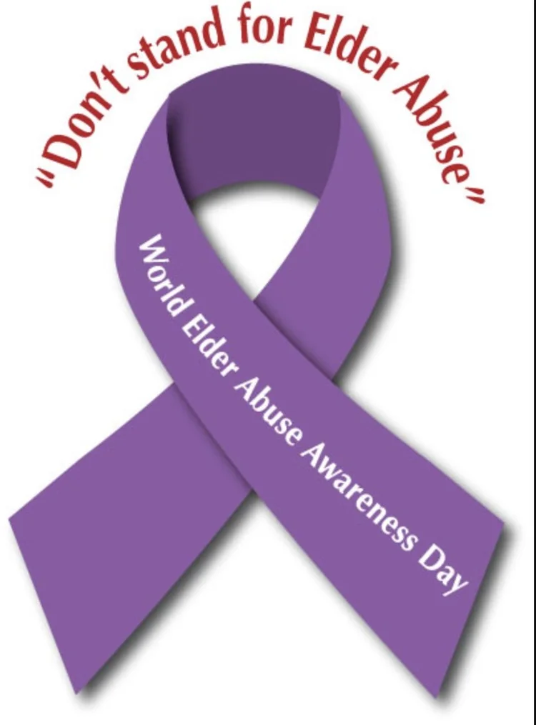 Elder Abuse Purple Ribbon