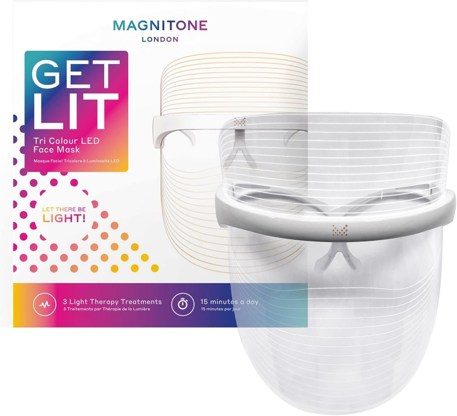 Magnitone Get Lit Tri Colour LED Face Mask