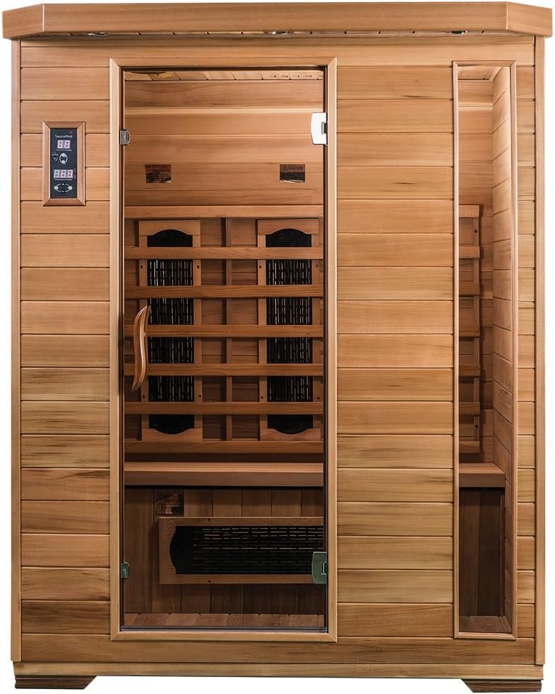 SaunaMed 4 Person Luxury Cedar FAR Infrared Sauna EMR Neutral™