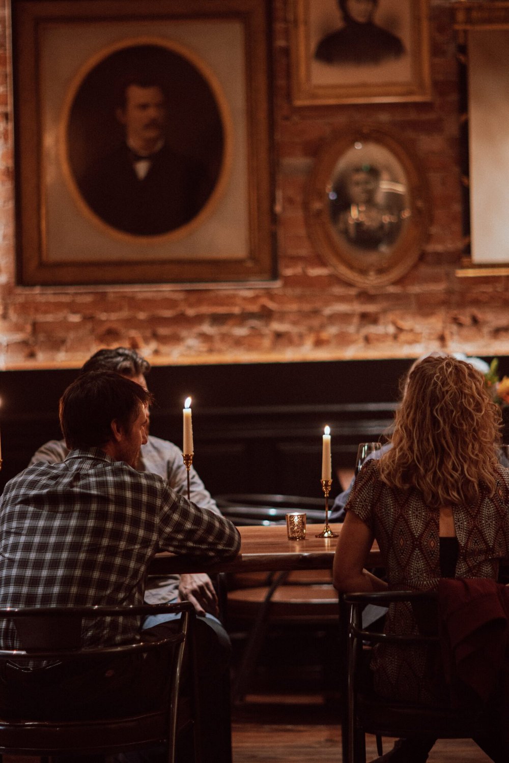 Guests under the portraits