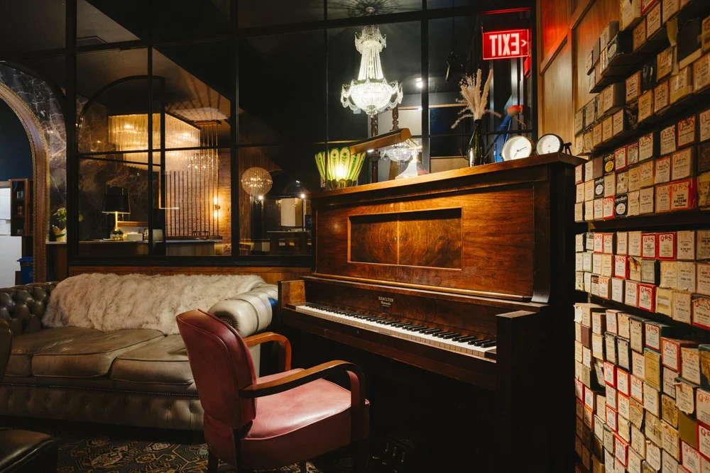 The piano in the lobby