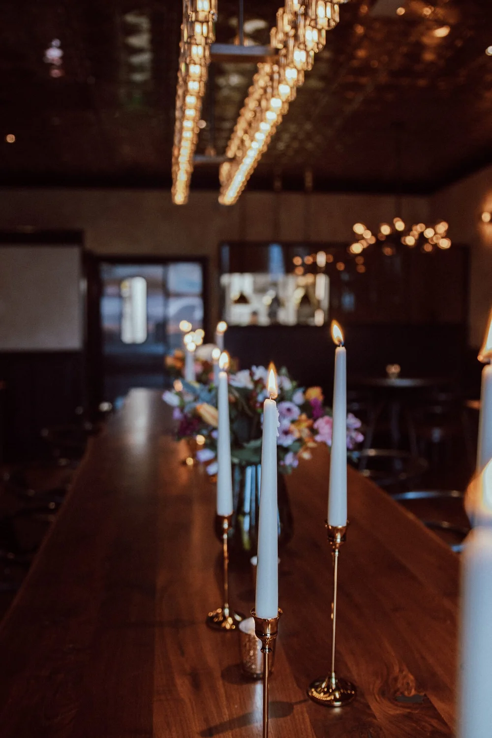 Candles on the long table