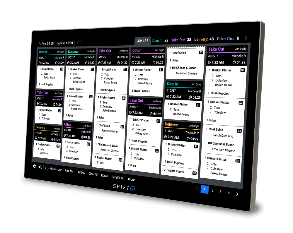 Restaurant delivery management software and kitchen workflow display