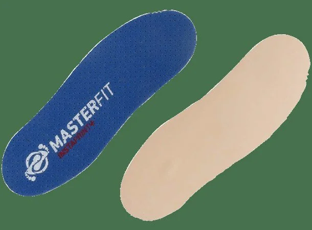 Masterfit InstaPrint+ full custom footbed product, top and underside views